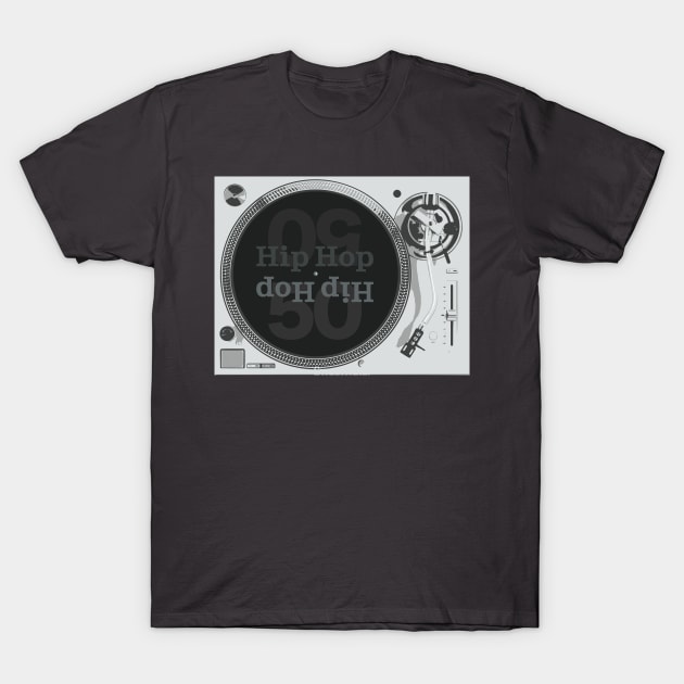 Hip Hop 50 turntable T-Shirt by Robot Art